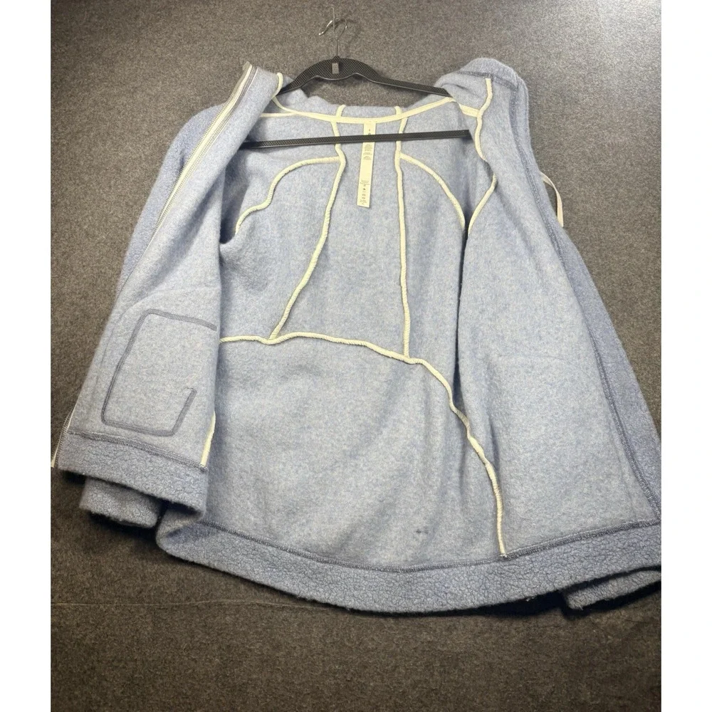Lululemon Wool-Blend Full Zip Hoodie‎ Light Blue Size 4